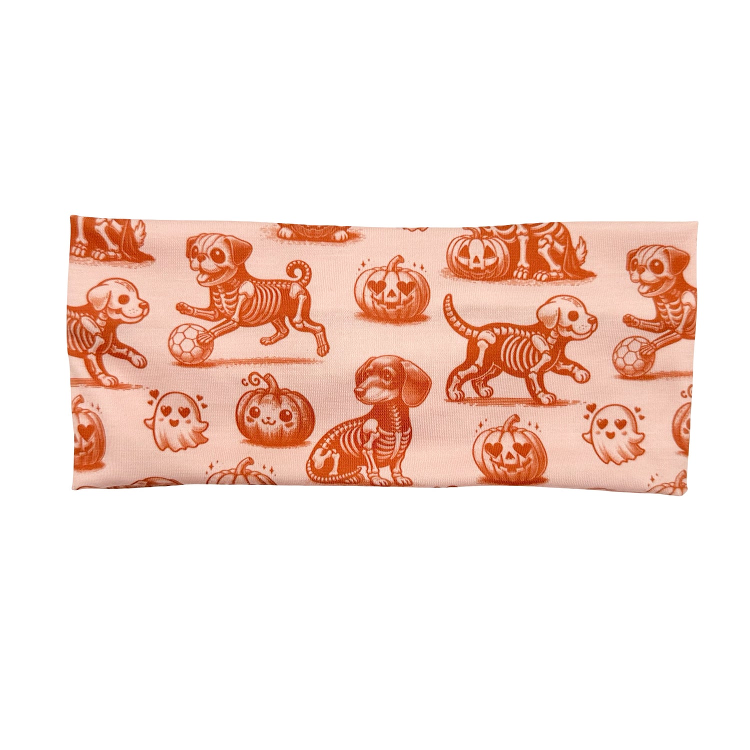Orange Skeleton Pups Headband