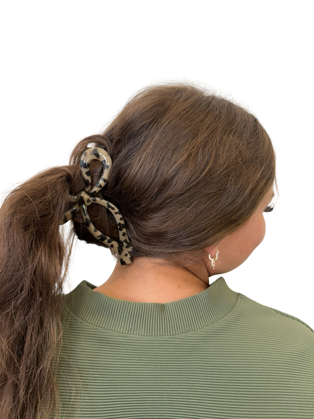 Tan Tortoise Bow - X-Large Hair Claw