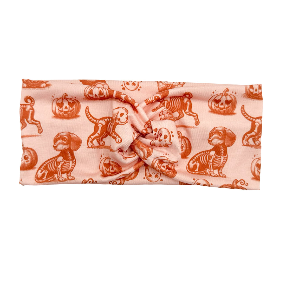 Orange Skeleton Pups Headband