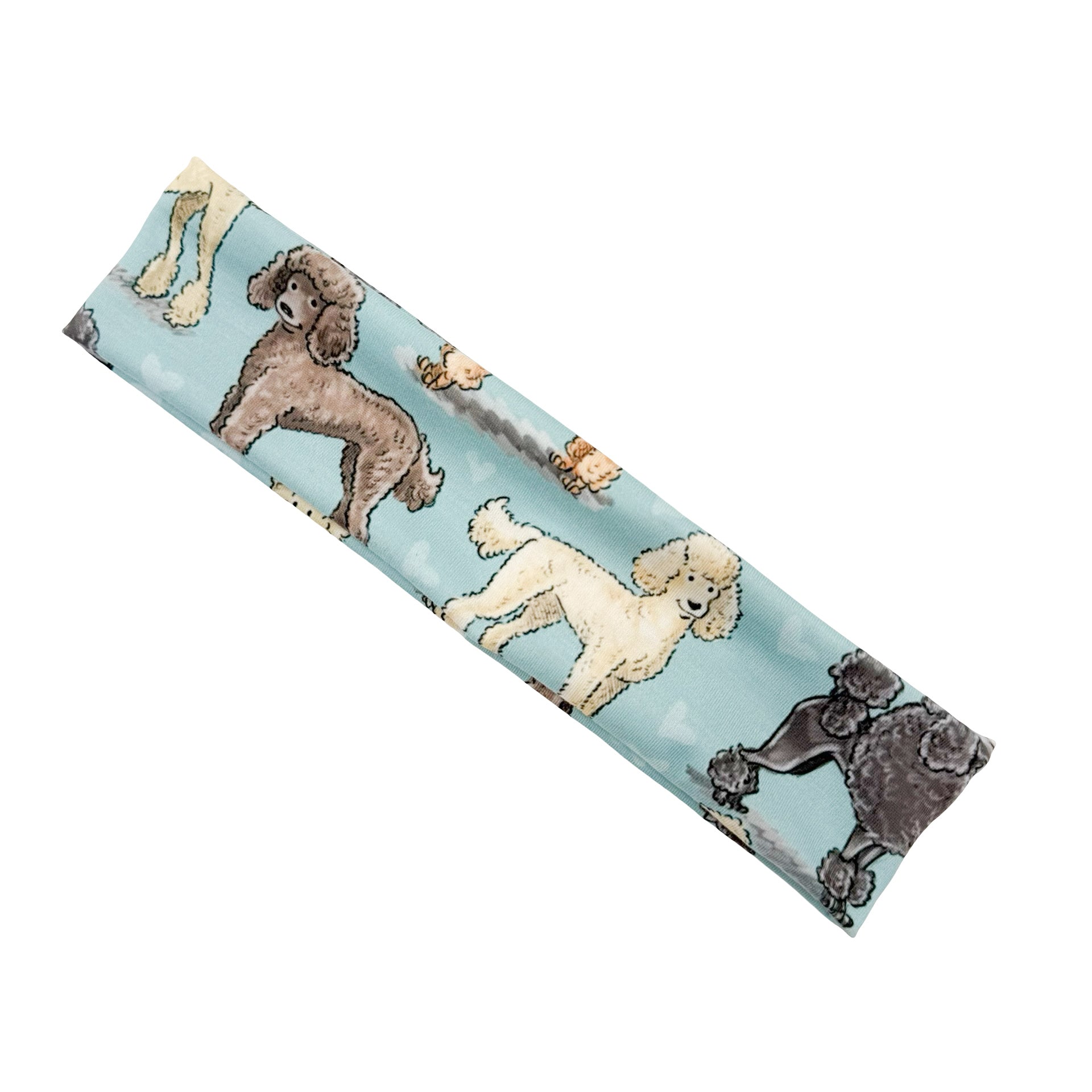 Poodles - Blue Athletic Headband