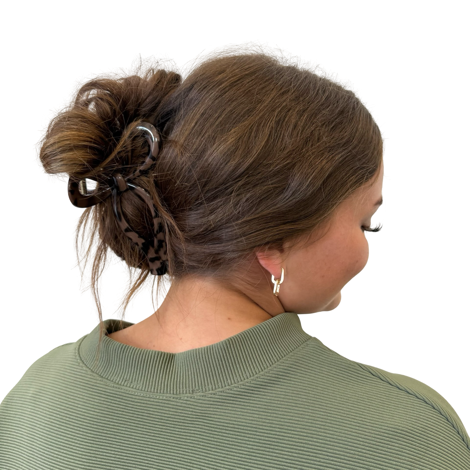 Chocolate Tortoise Bow - X-Large Hair Claw