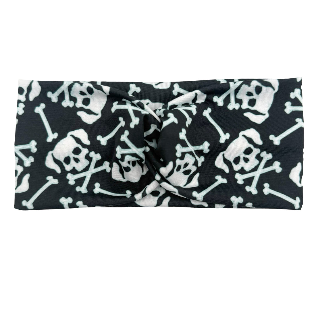 *Limited Edition* Dog Skull &amp; Bones - Black Headband