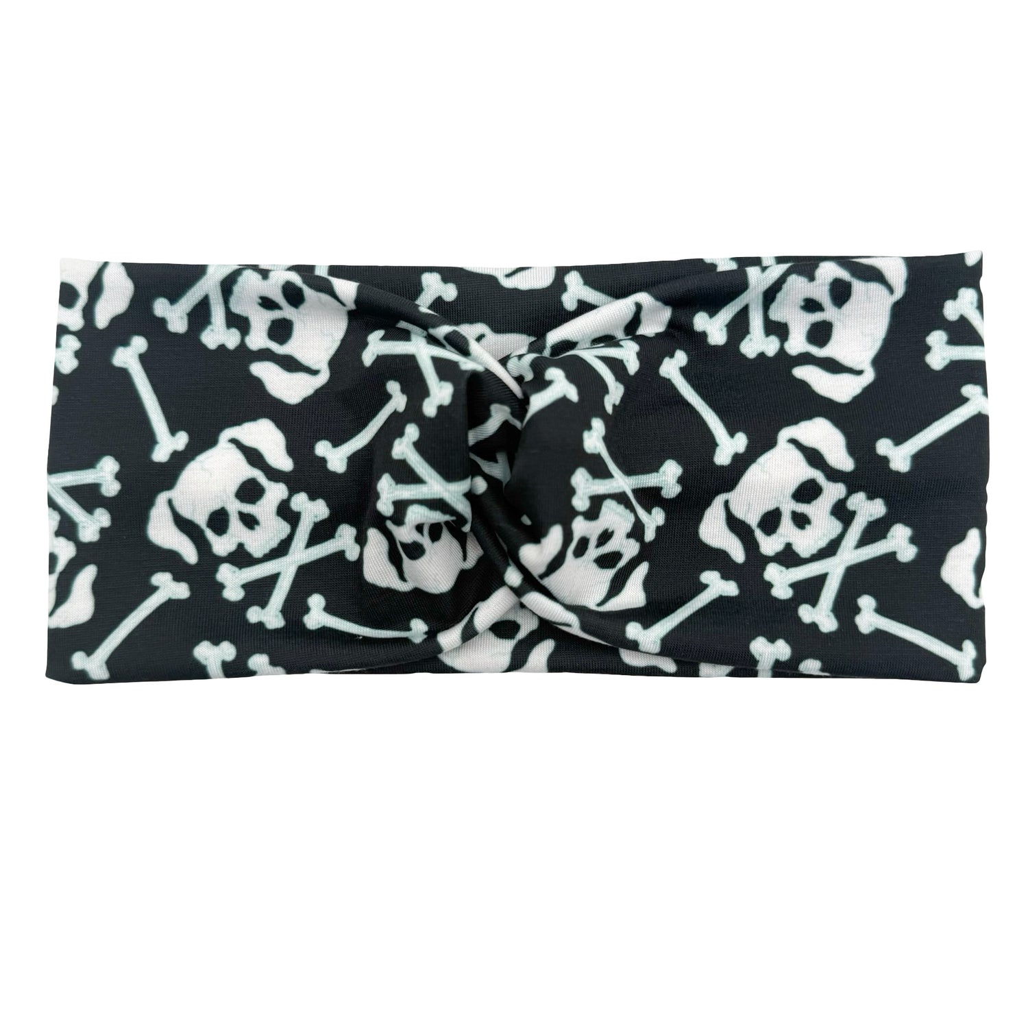 *Limited Edition* Dog Skull &amp; Bones - Black Headband