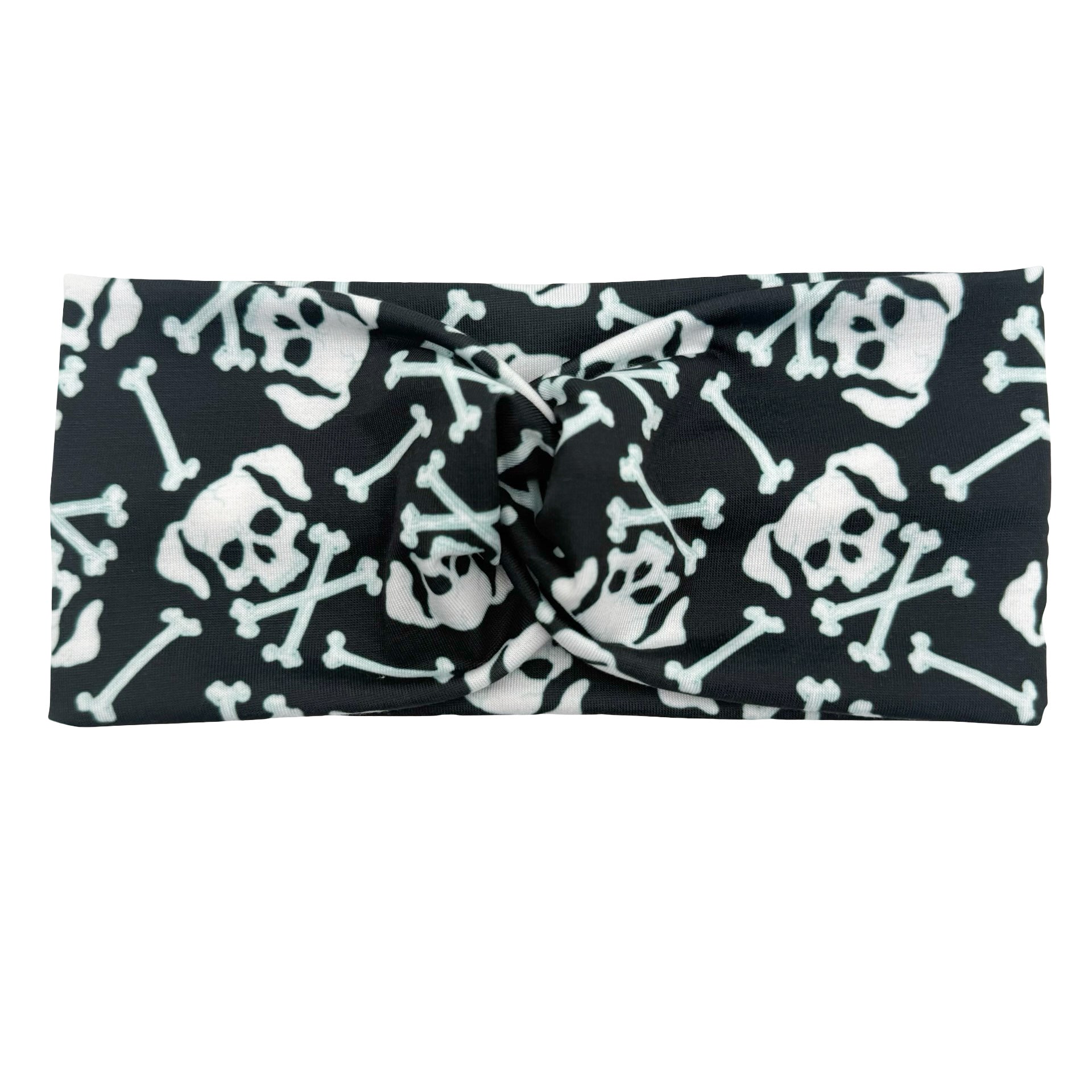 *Limited Edition* Dog Skull &amp; Bones - Black Headband