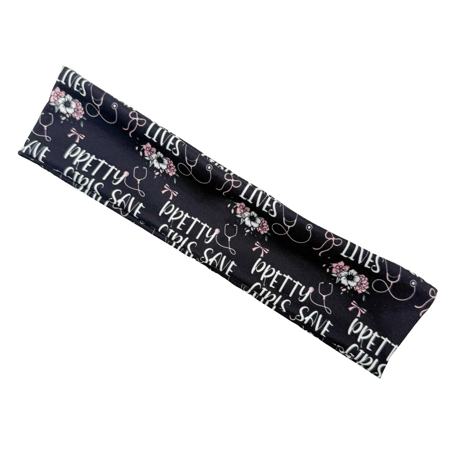 Pretty Girls Save Lives - Black athletic Headband