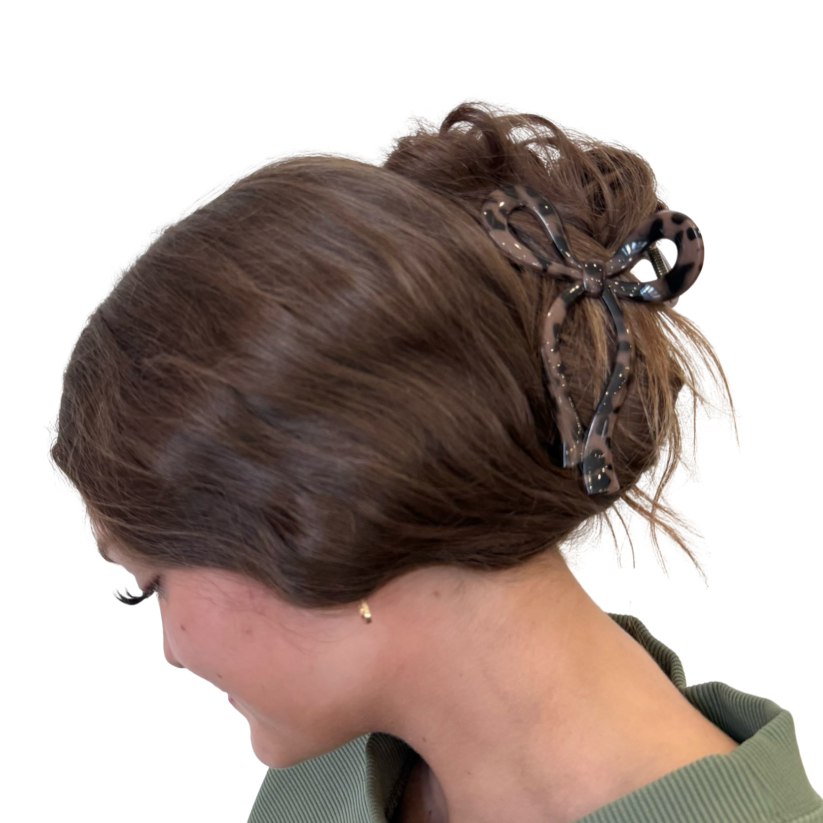 Chocolate Tortoise Bow - X-Large Hair Claw