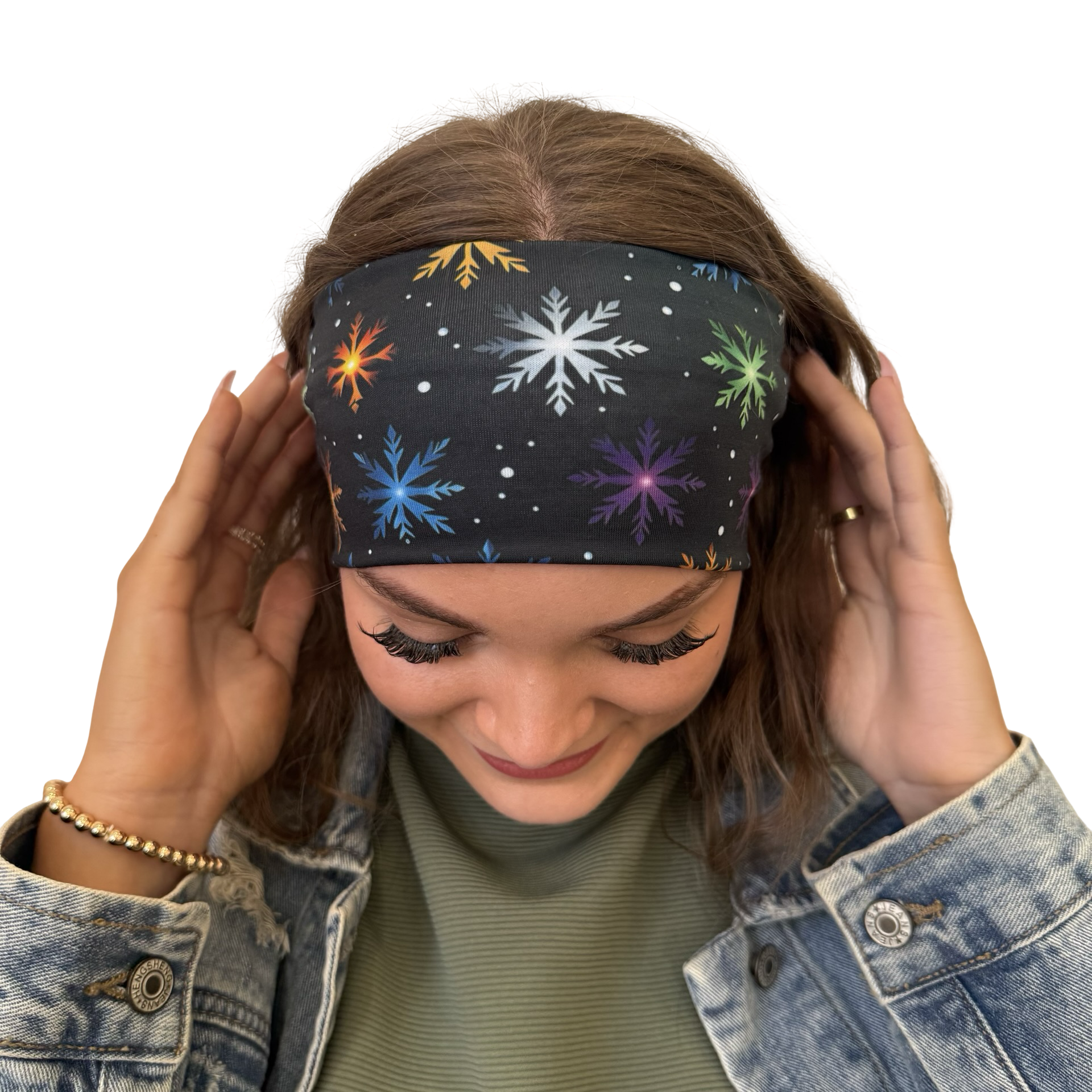 Colorful Twinkle Snowflakes Headband