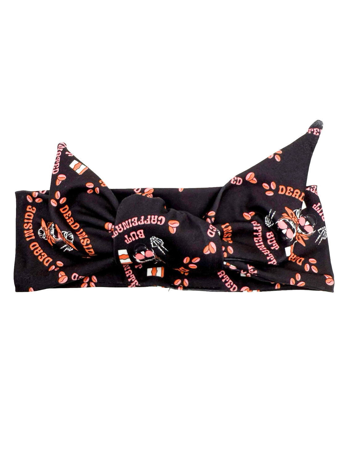 Dead Inside But Caffeinated Adjustable Tie Headband