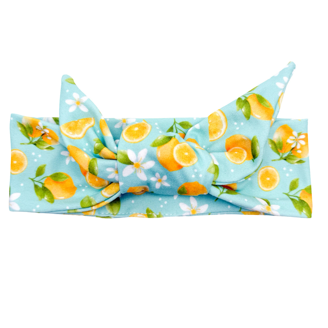 Lemon Floral - Adjustable Tie Headband