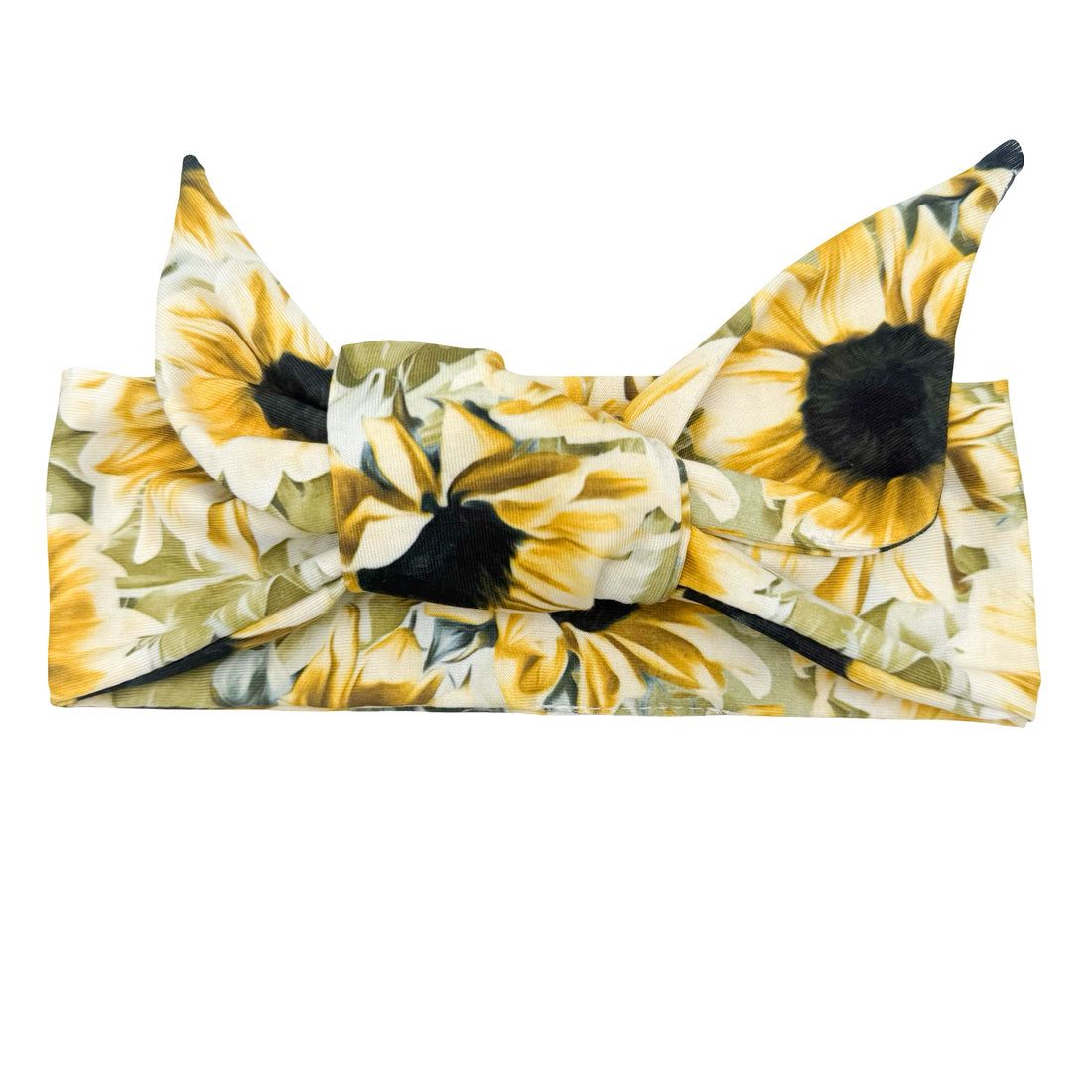 Big Sunflowers Adjustable Tie Headband
