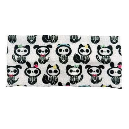 Sugar Skulls Cats &amp; Dogs - White Headband