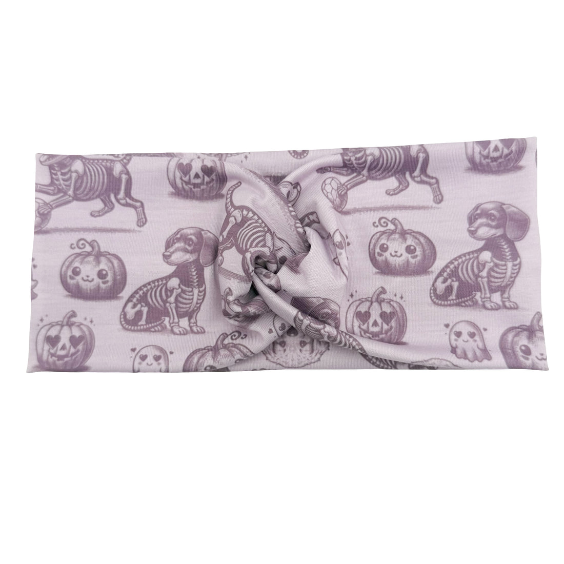Purple Skeleton Pups Headband