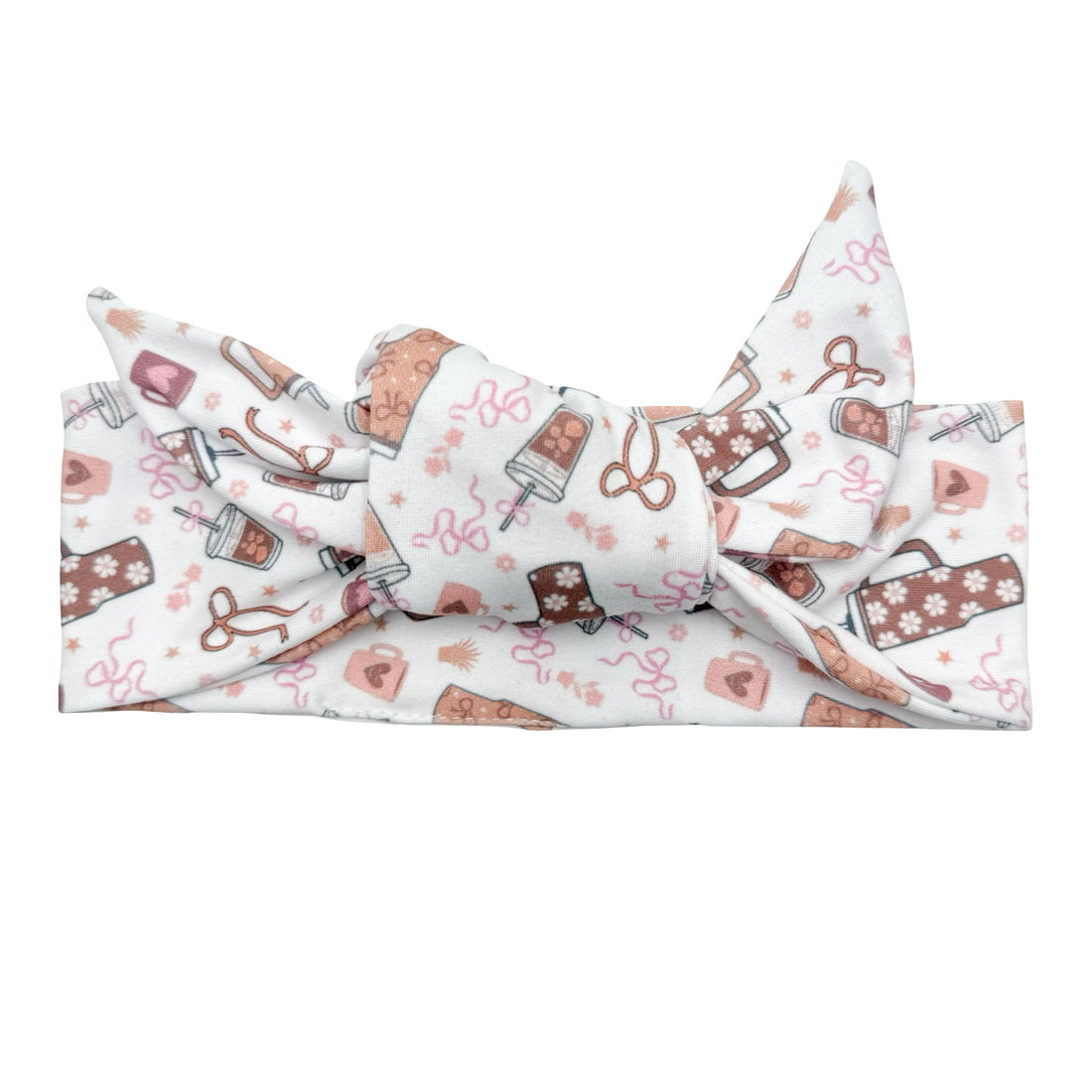 Girly Essentials: Neutral Edition - White Adjustable Tie Headband