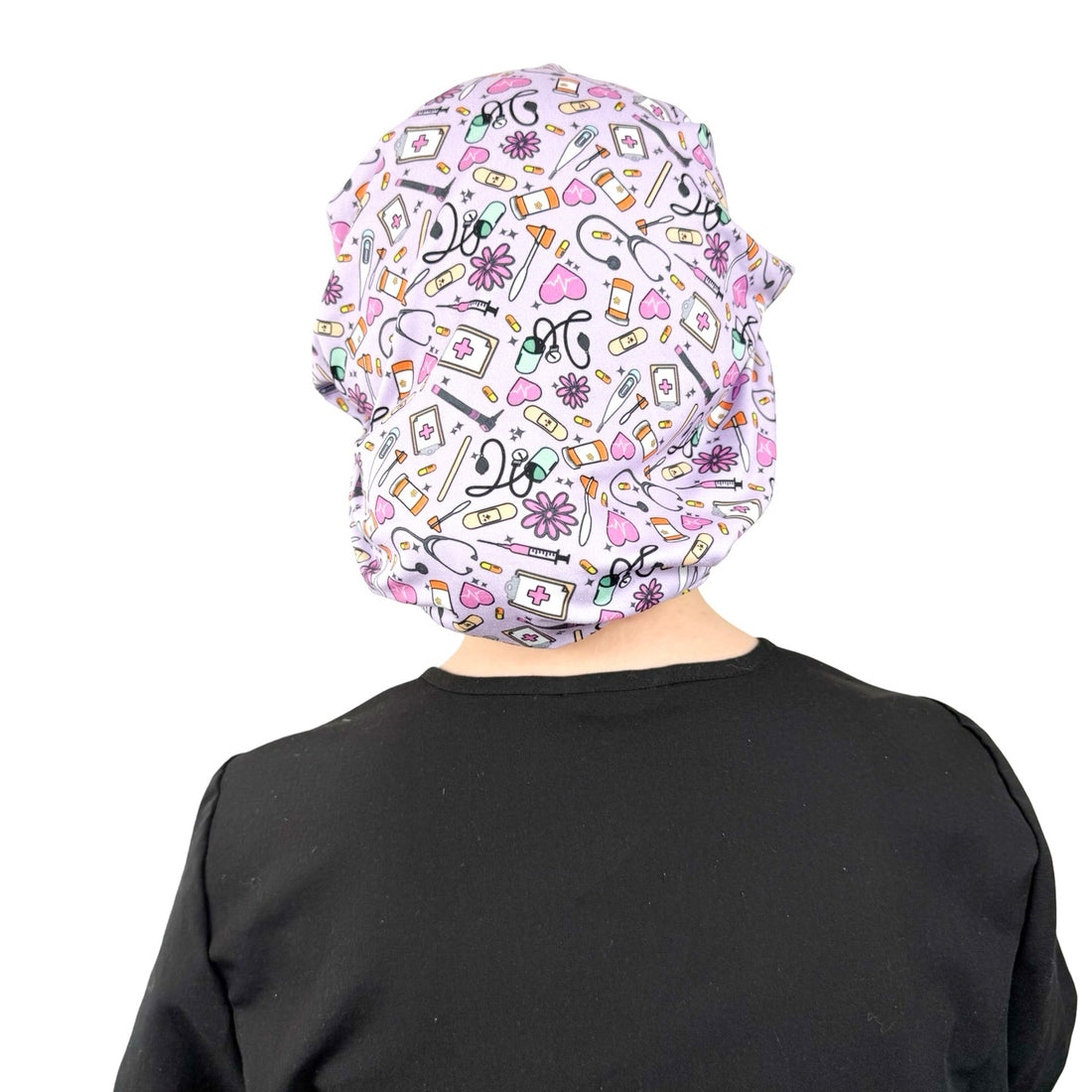 Floral Nursing Essentials Lilac - Soft Scrub Cap