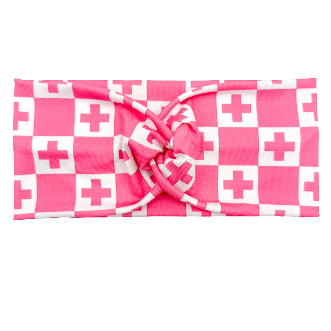 Nurse Pink Checkered Headband