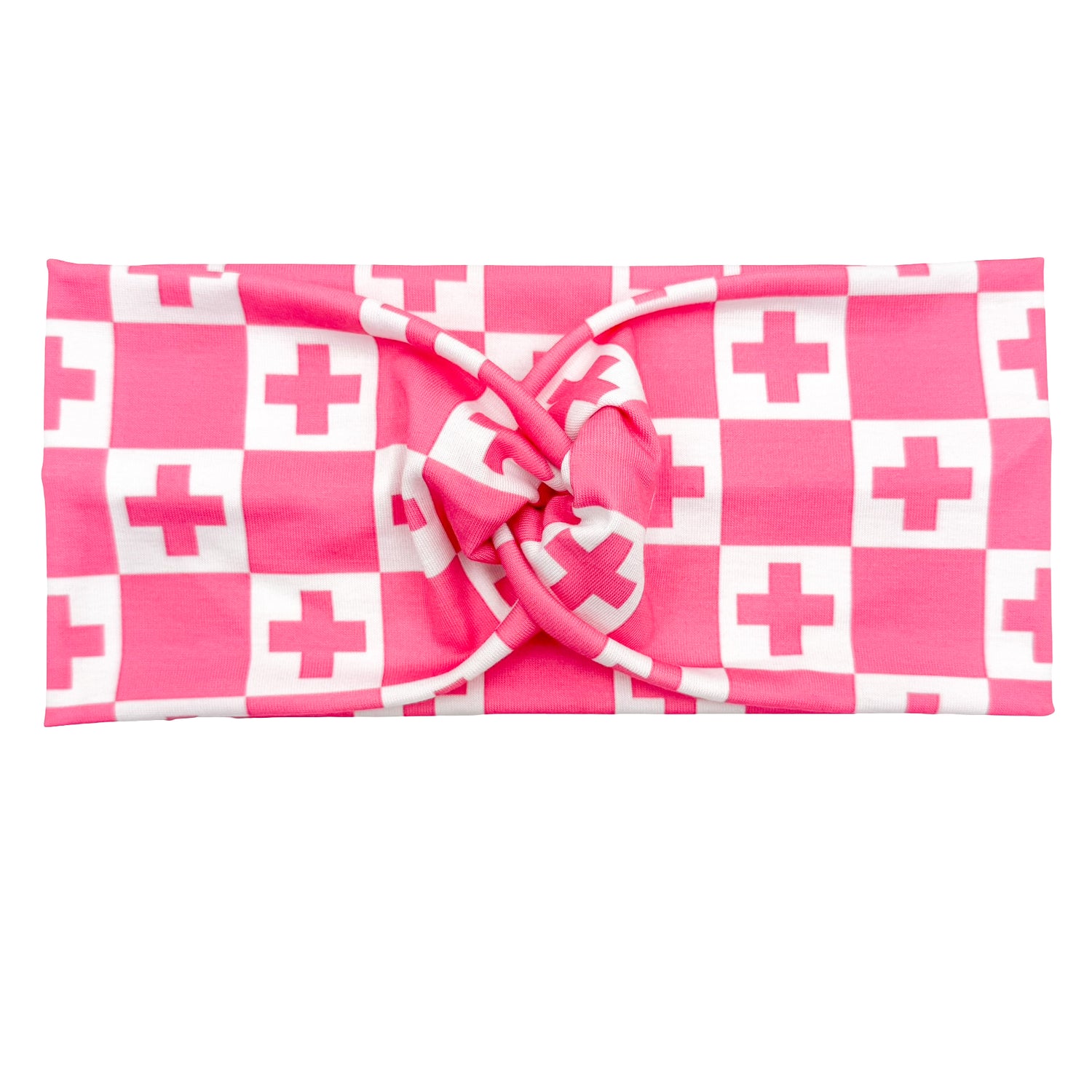 Nurse Pink Checkered Headband