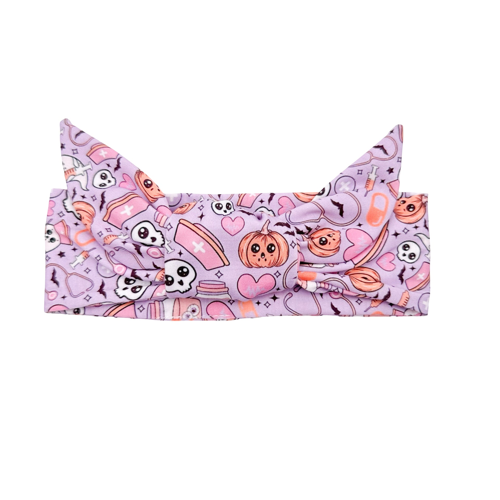 Spooky Cute Nursing Essentials - Light Purple Adjustable Tie Headband