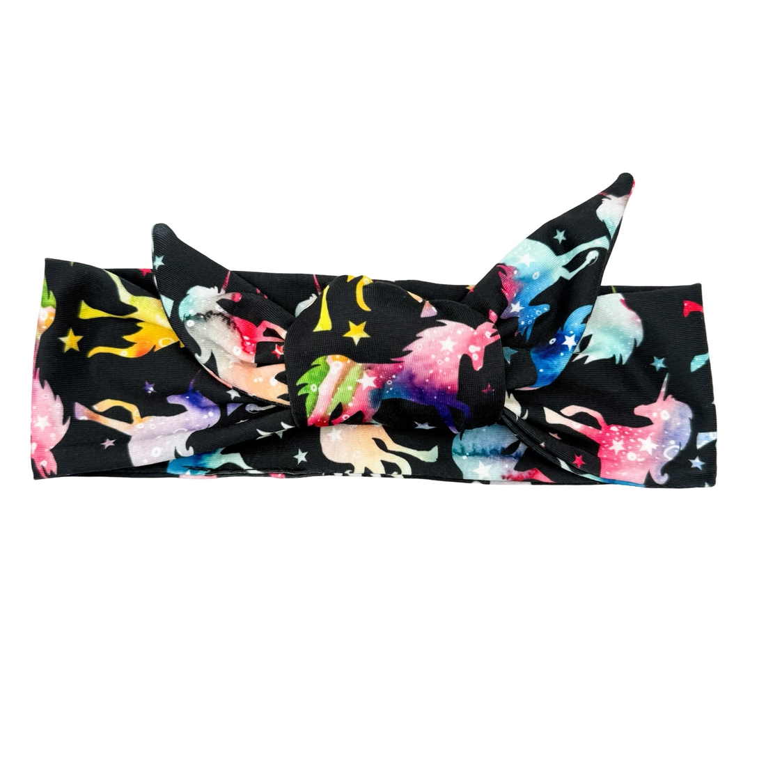 Colorful Galaxy Unicorns Adjustable Tie Headband