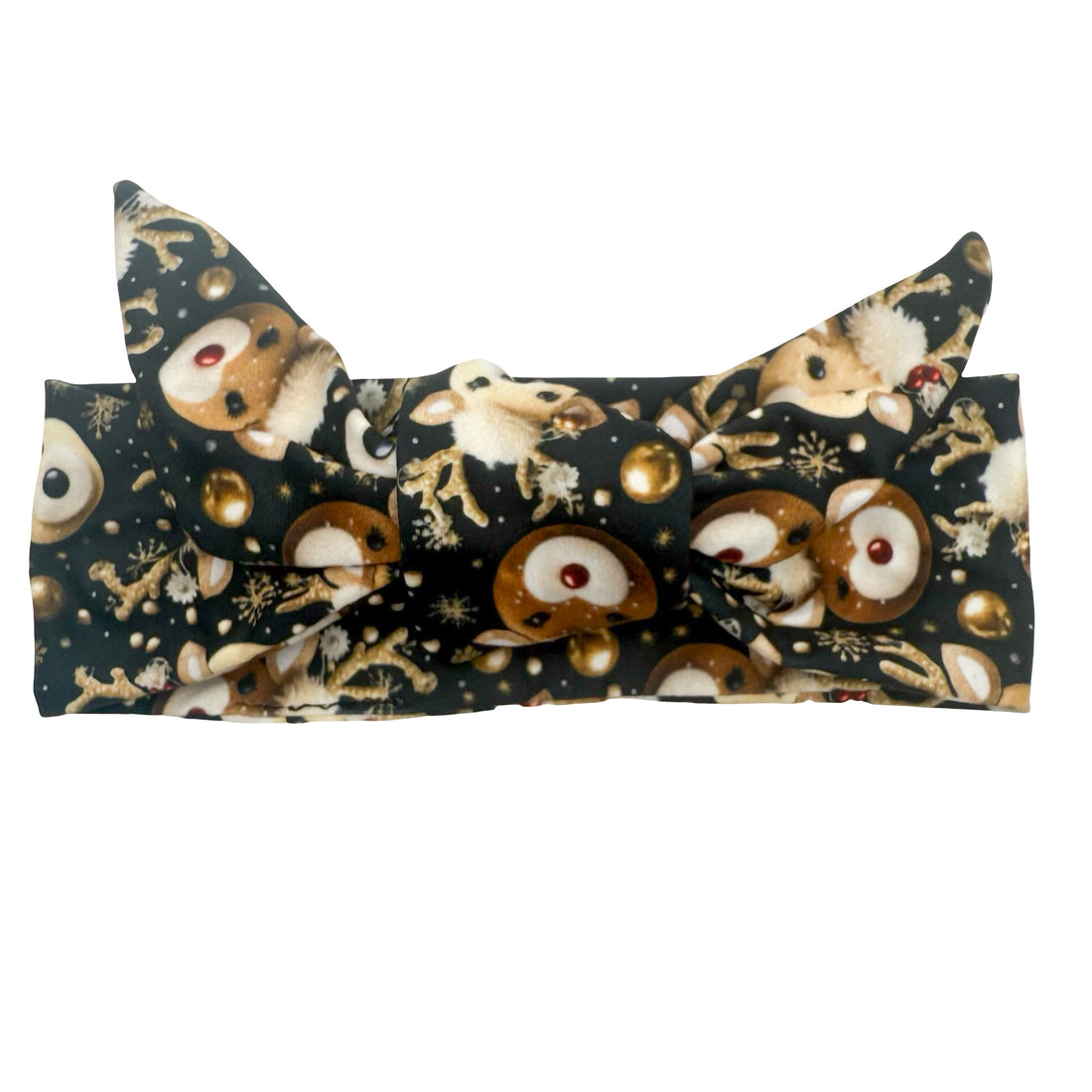 *Limited Edition* Jolly Reindeer Adjustable Tie Headband