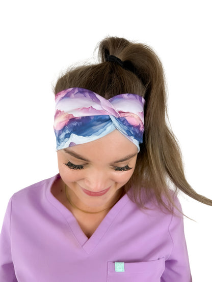 Watercolor Mountains Headband