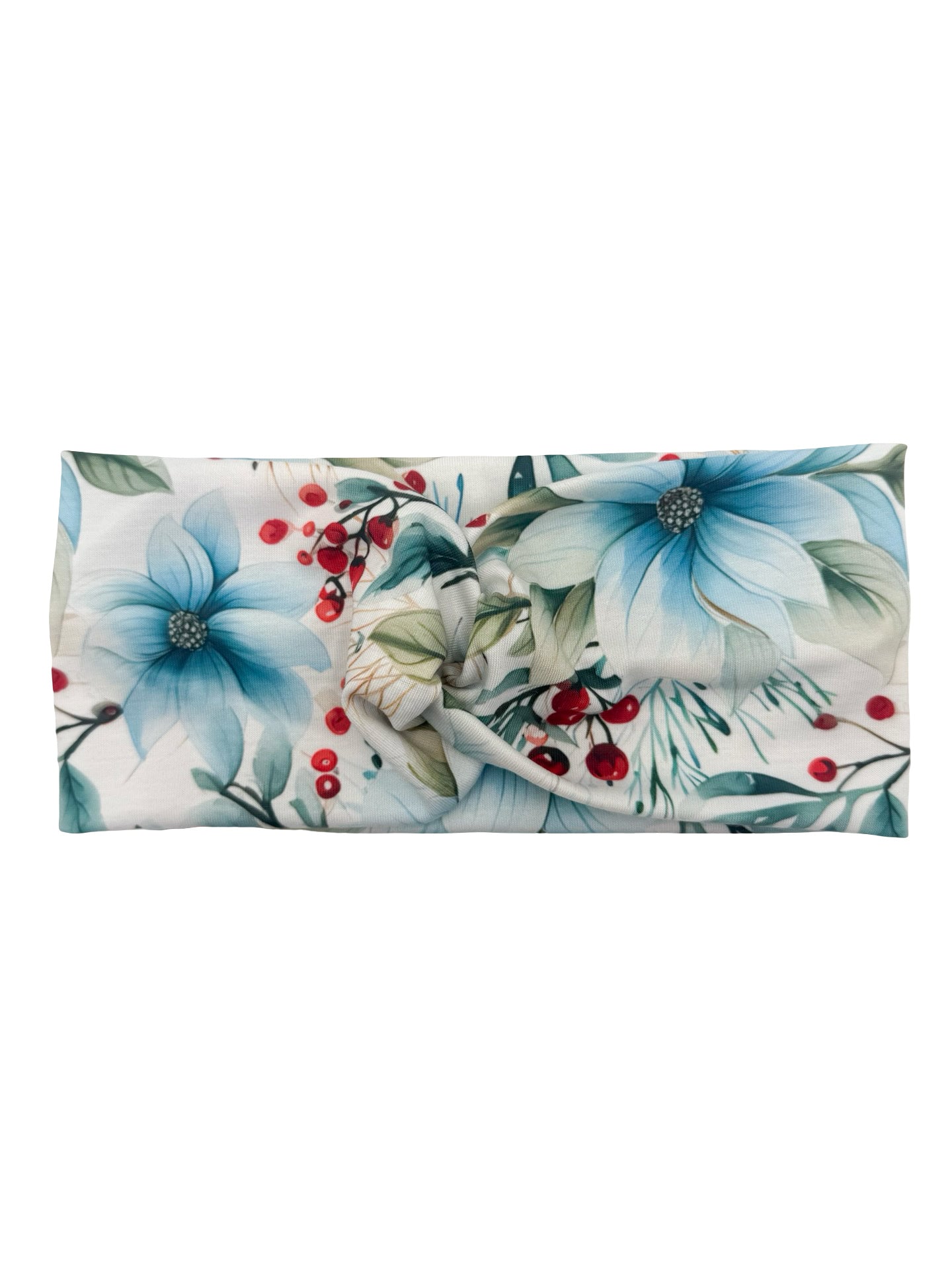 Berry and Blue Blooms Headband