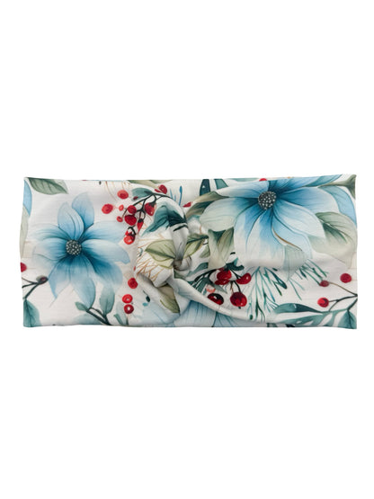 Berry and Blue Blooms Headband