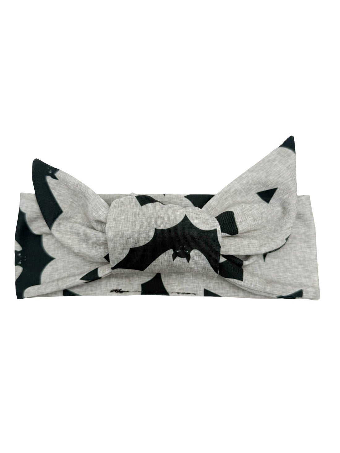 *Limited Edition* Black Bats - Gray Adjustable Tie Headband