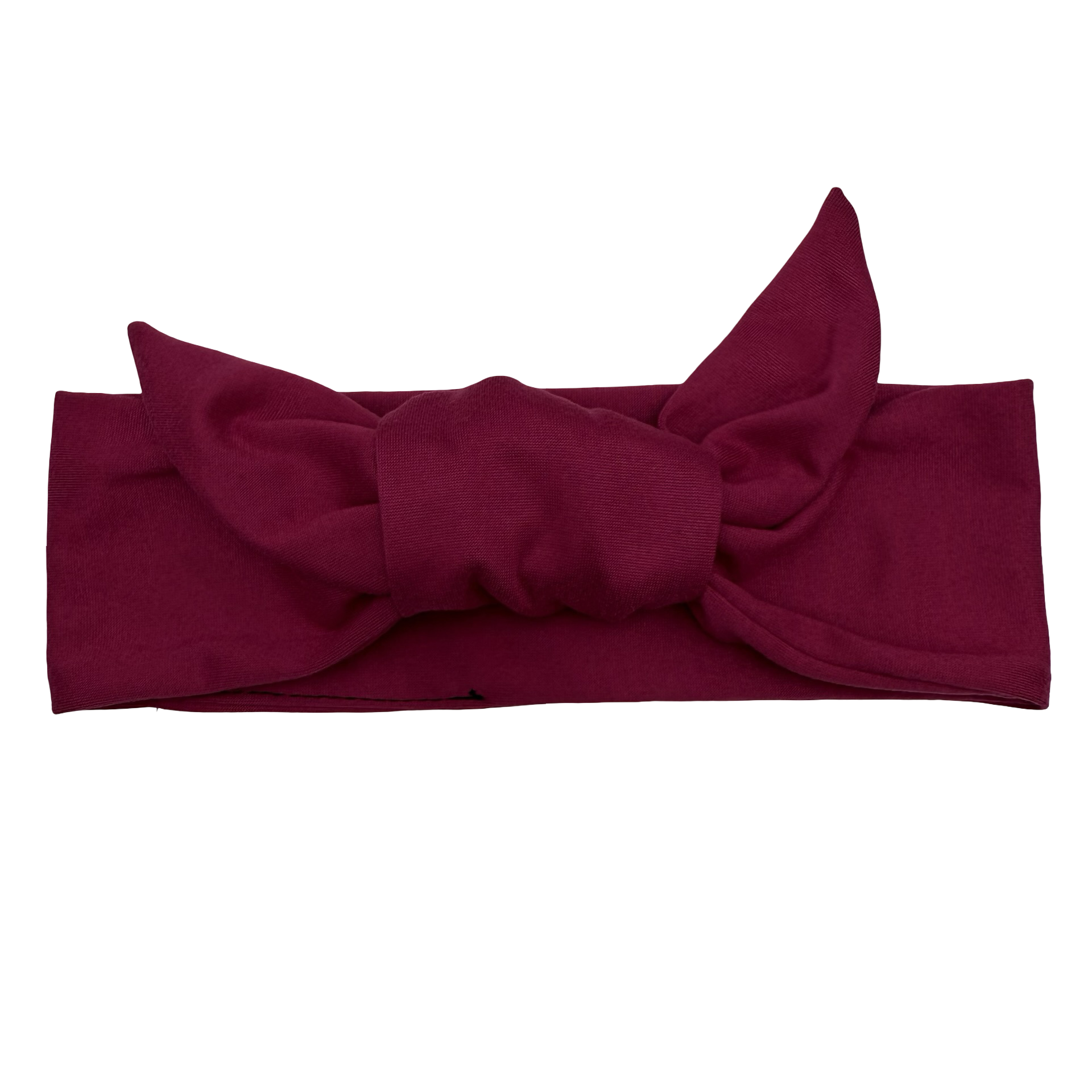 Burgundy Adjustable Tie Headband