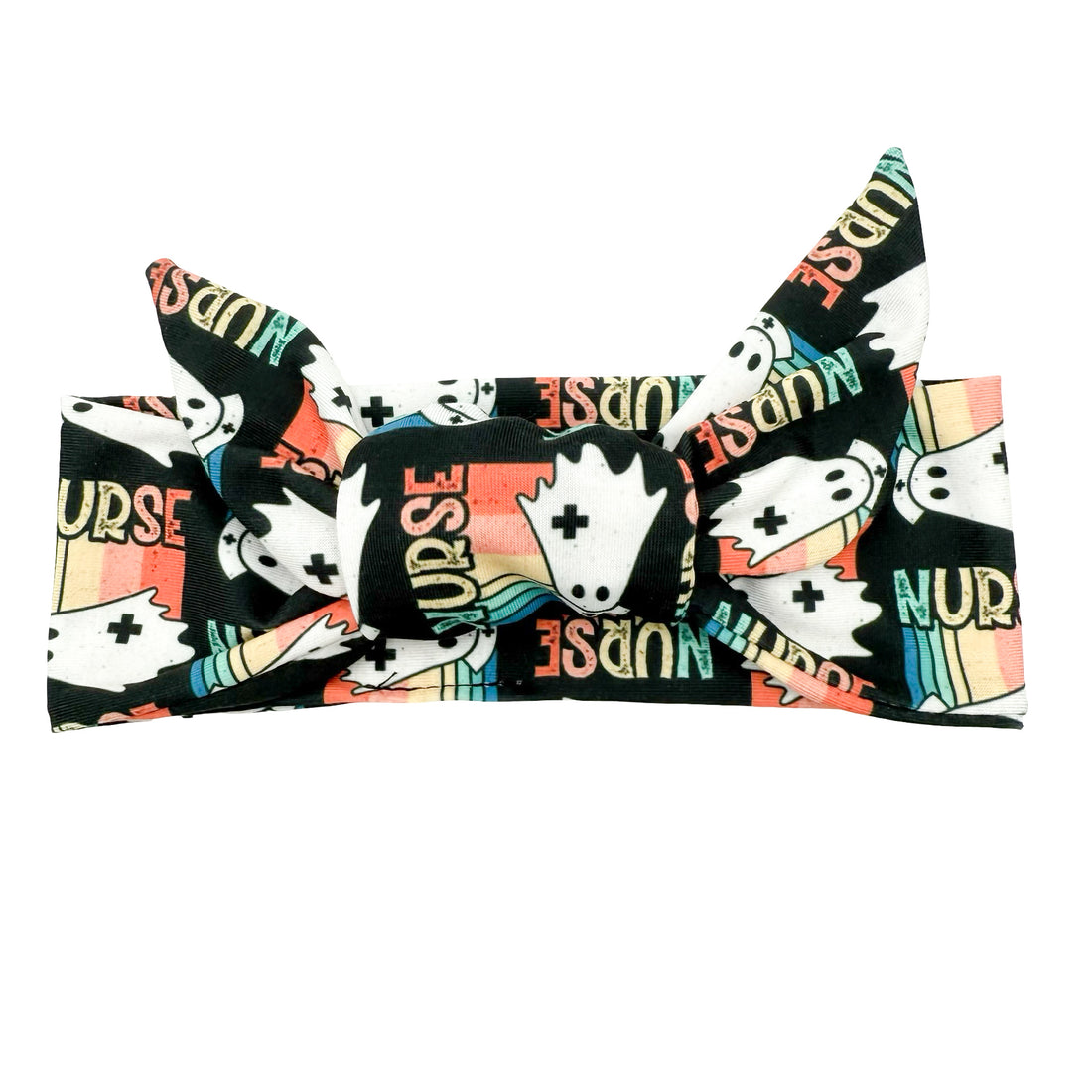 Colorful Nurse Ghost Adjustable Tie Headband