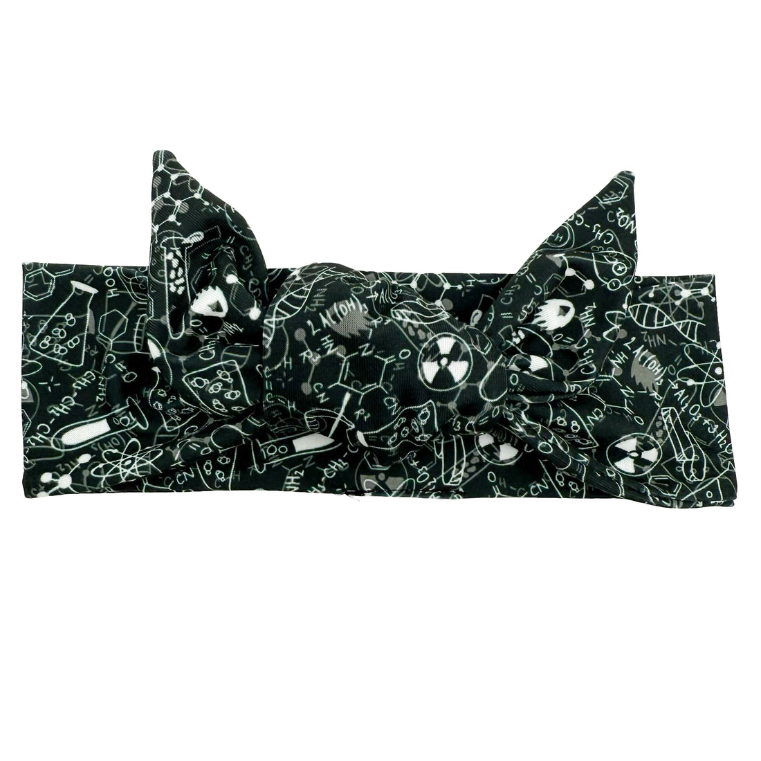 Chemistry - Black &amp; White Adjustable Tie Headband