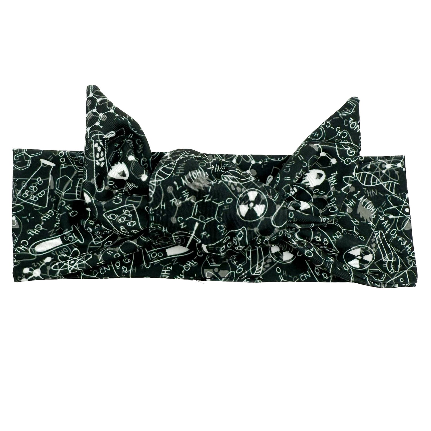 Chemistry - Black &amp; White Adjustable Tie Headband