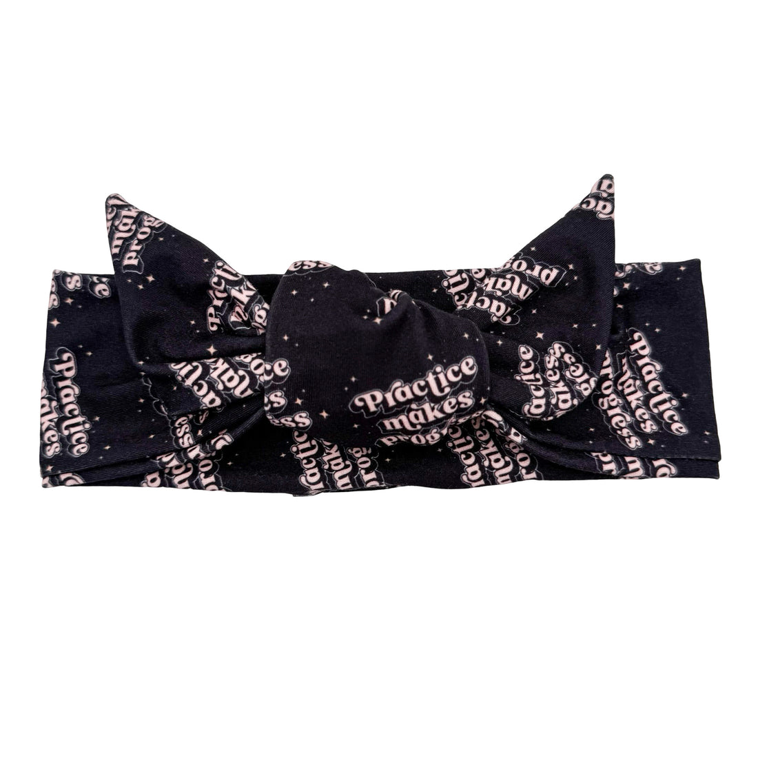 Practice Makes Progress Adjustable Tie Headband