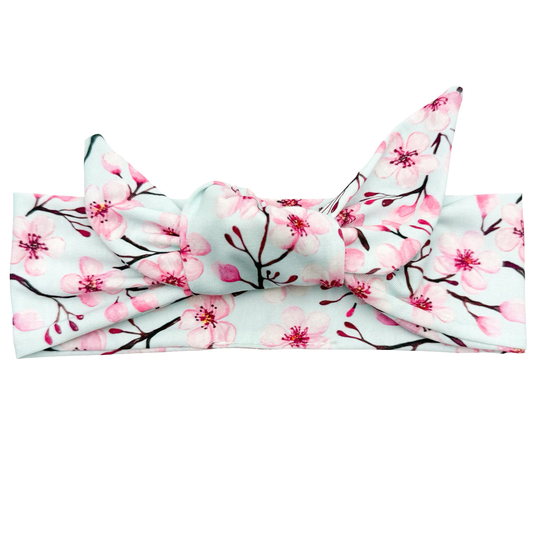 Pink Cherry Blossoms Adjustable Tie Headband
