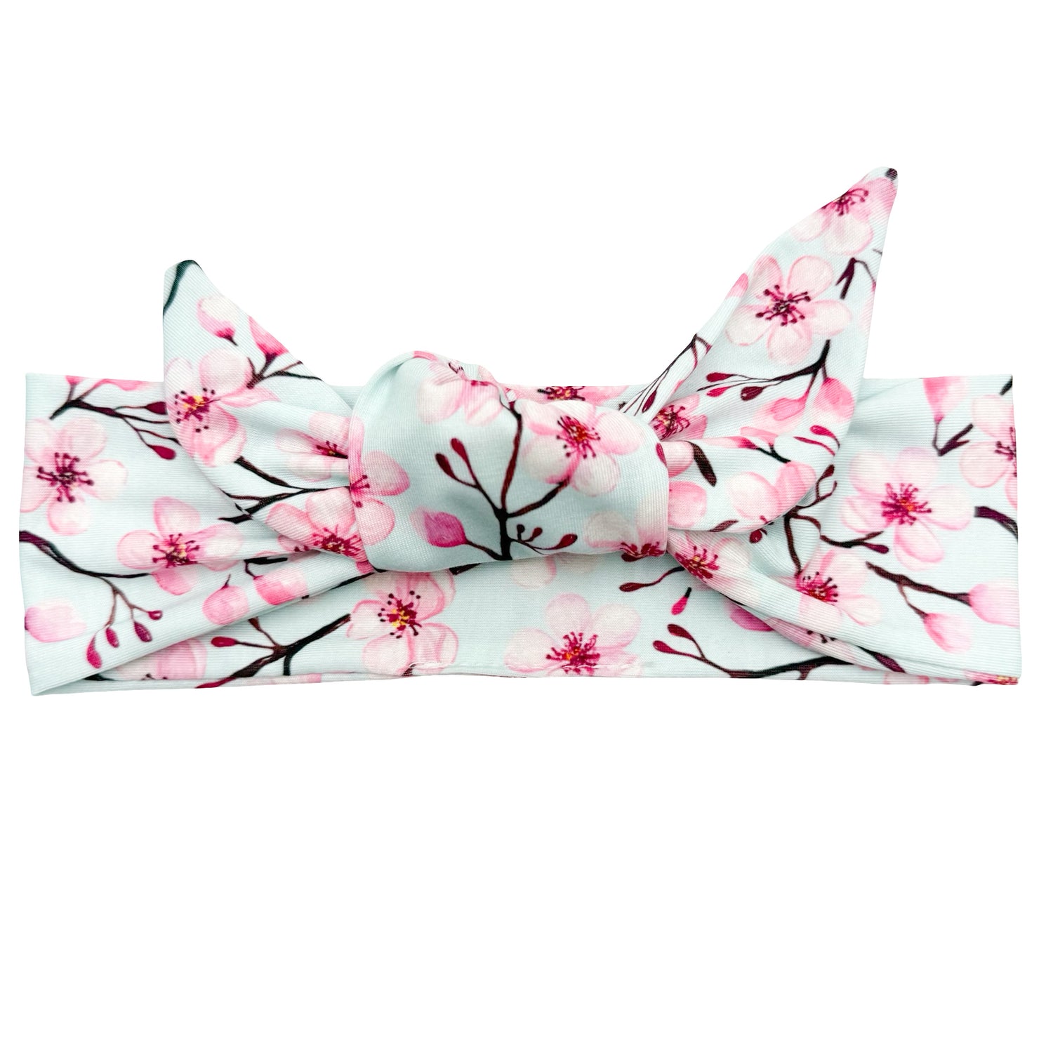Pink Cherry Blossoms Adjustable Tie Headband