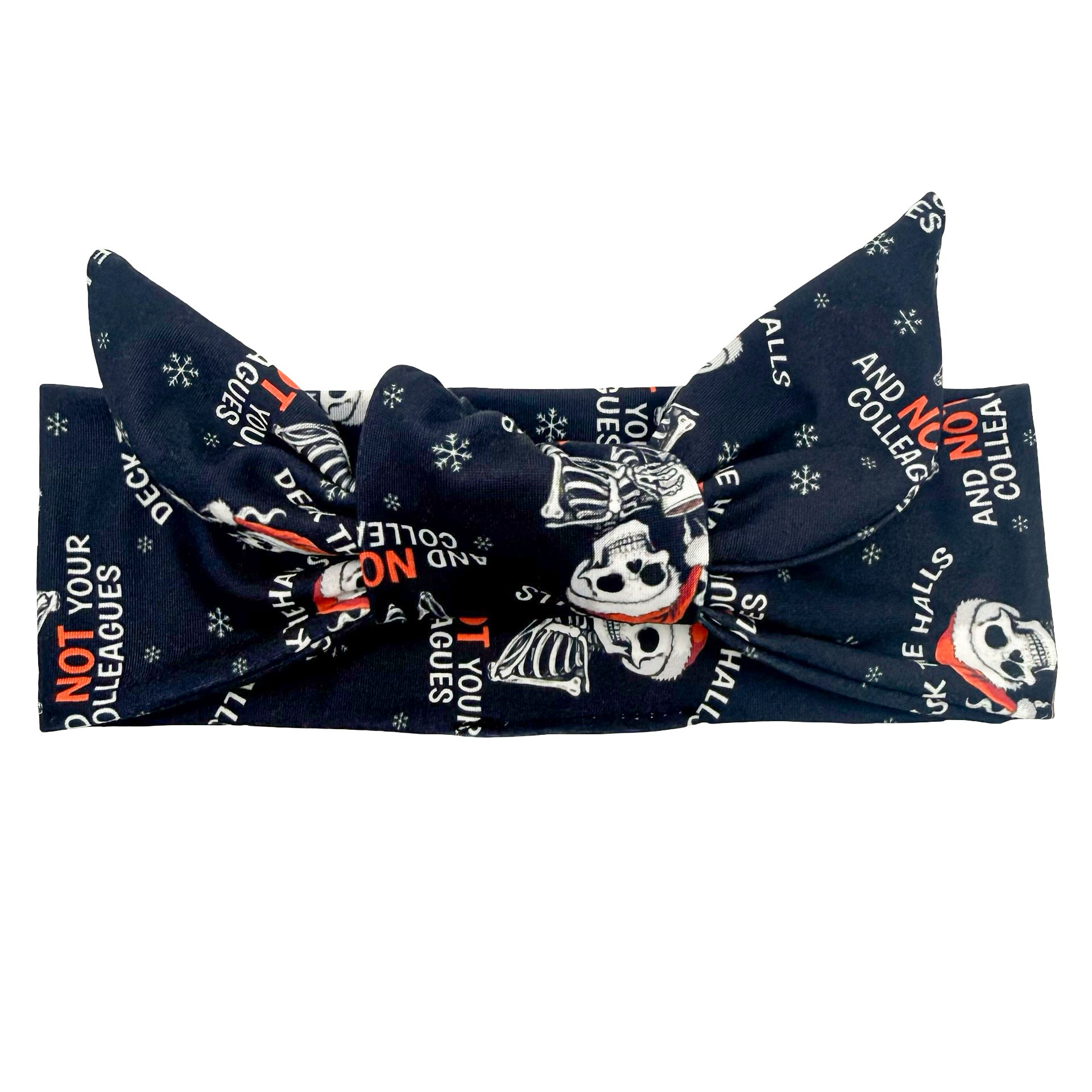 *Limited Edition* Deck The Halls And Not Your Colleagues Adjustable Tie Headband