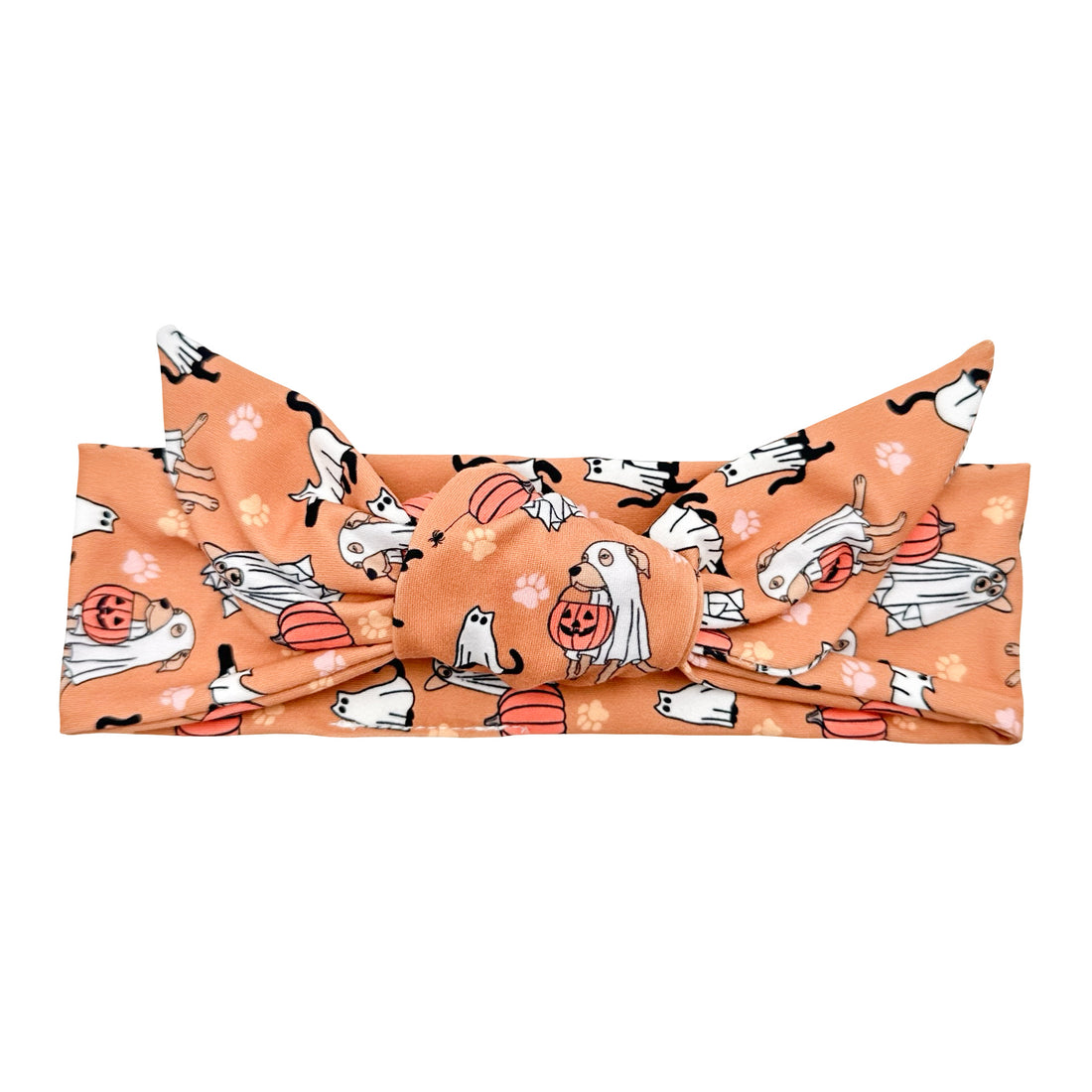 Boo Dogs and Cats - Adjustable Tie Headband
