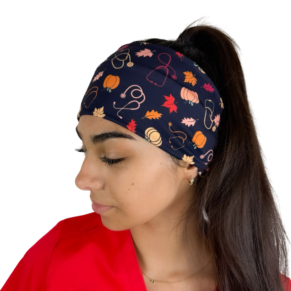 Pumpkin, Leaves, &amp; Stethoscopes Headband