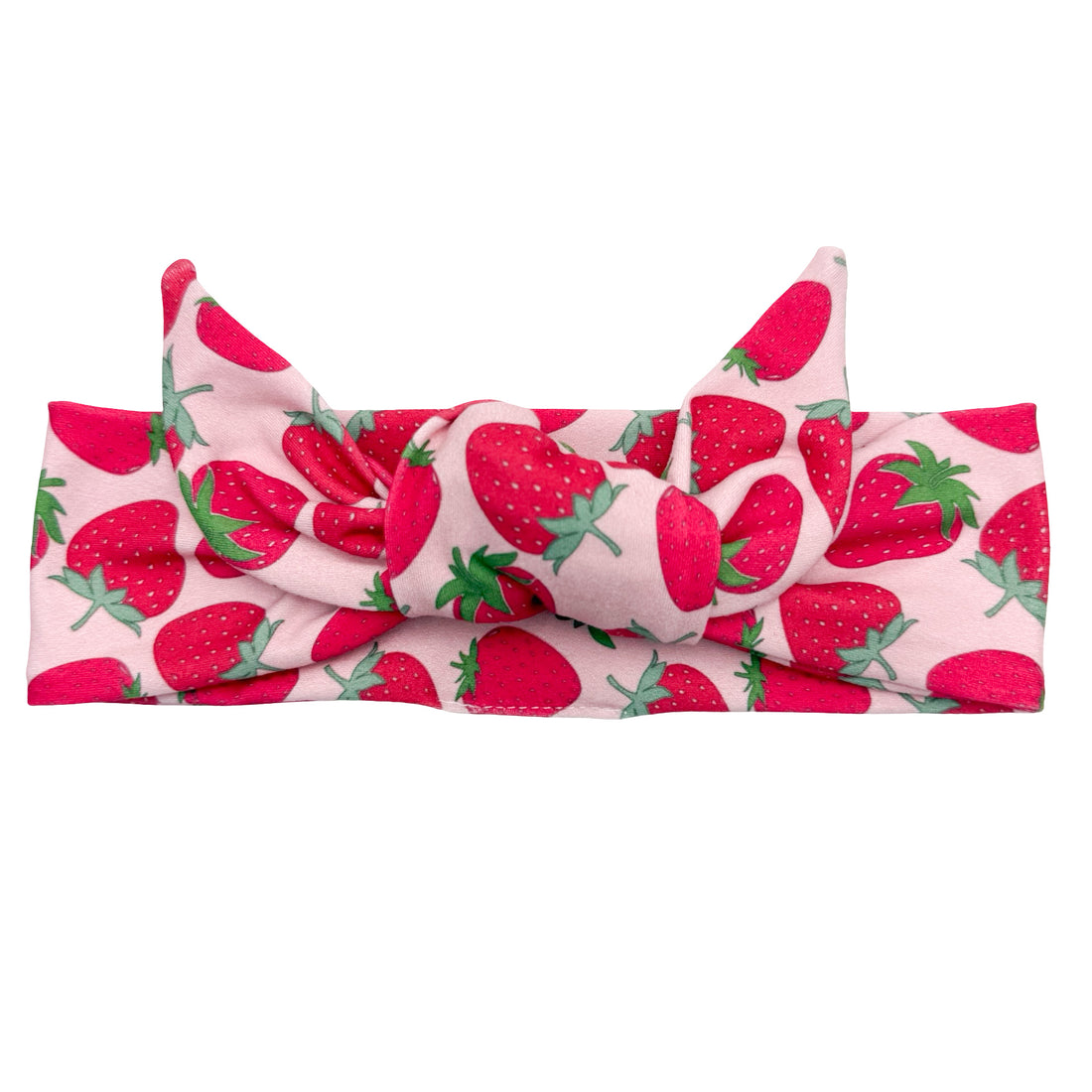 Strawberry Blush - Pink Adjustable Tie Headband