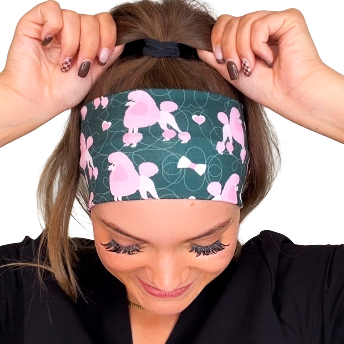 Pink Poodle Dogs Headband
