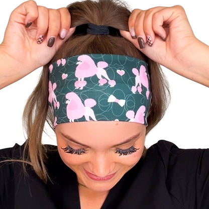 Pink Poodle Dogs Headband