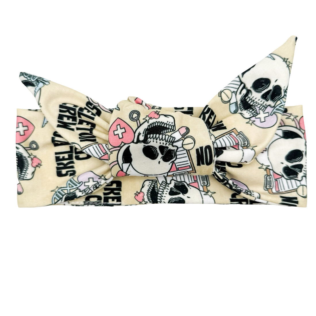 Skeleton Crew Adjustable Tie Headband