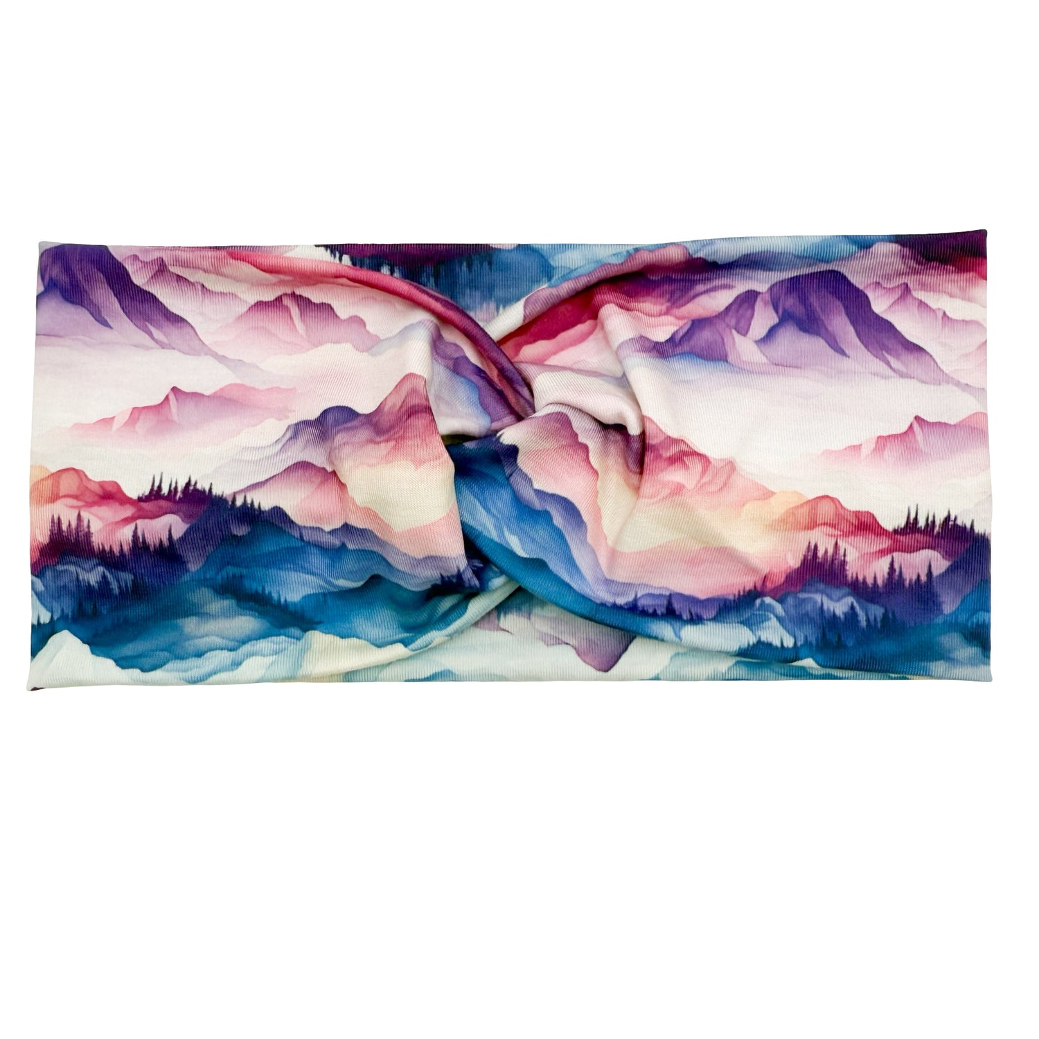 Watercolor Mountains Headband