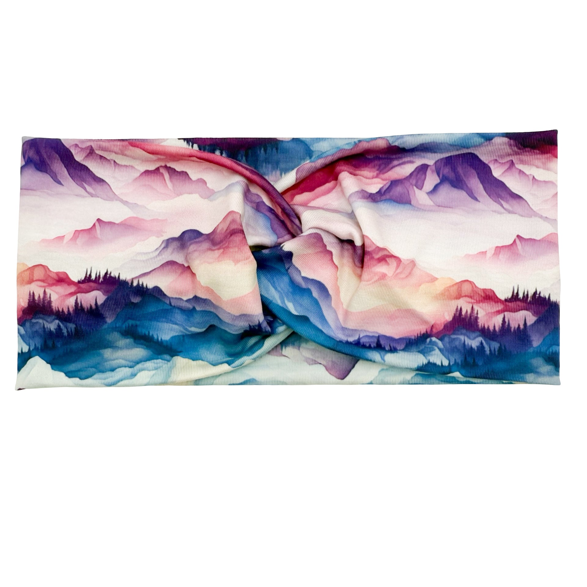 Watercolor Mountains Headband