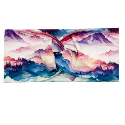 Watercolor Mountains Headband