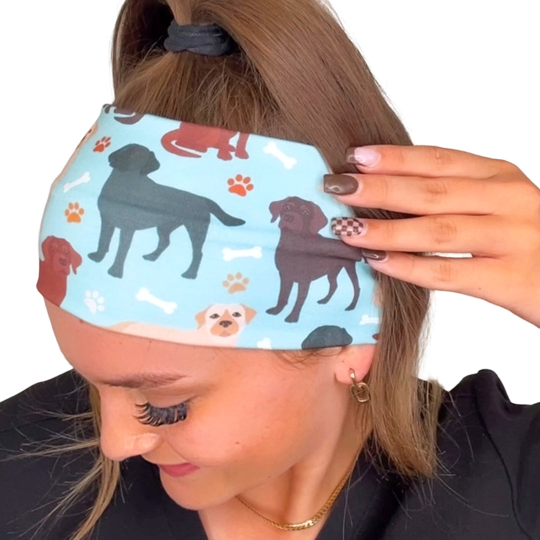 Lab Dogs - Light Blue Headband