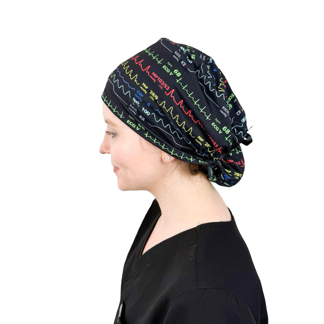 Hemodynamics Monitor - Soft Ponytail Scrub Cap