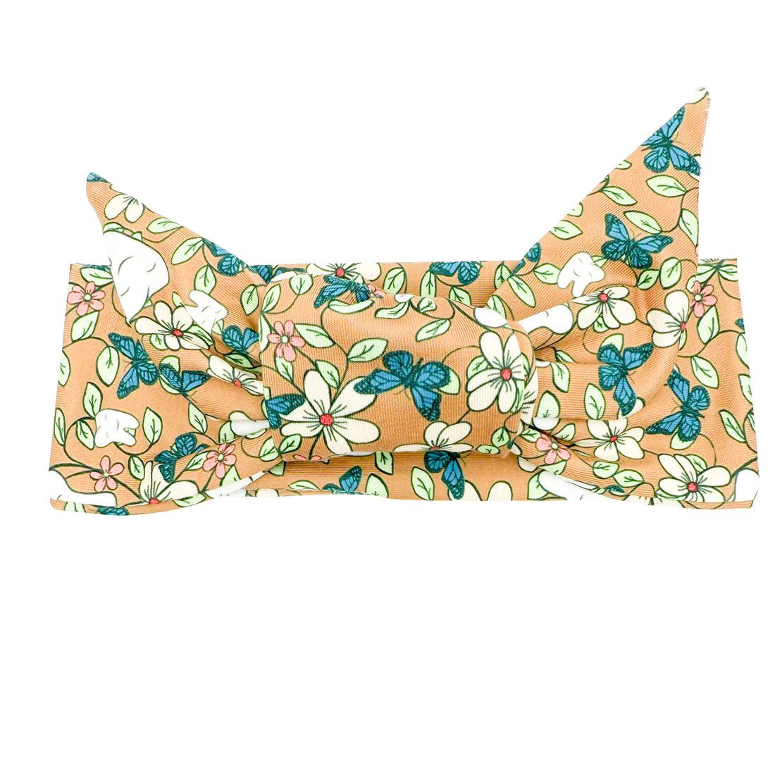 Floral Dental - Brown Adjustable Tie Headband
