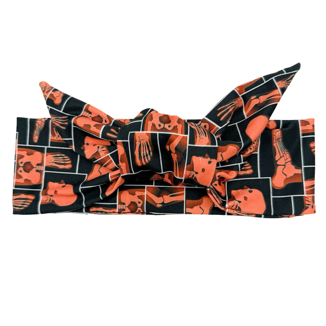 X-Ray Images - Orange &amp; Black Adjustable Tie Headband