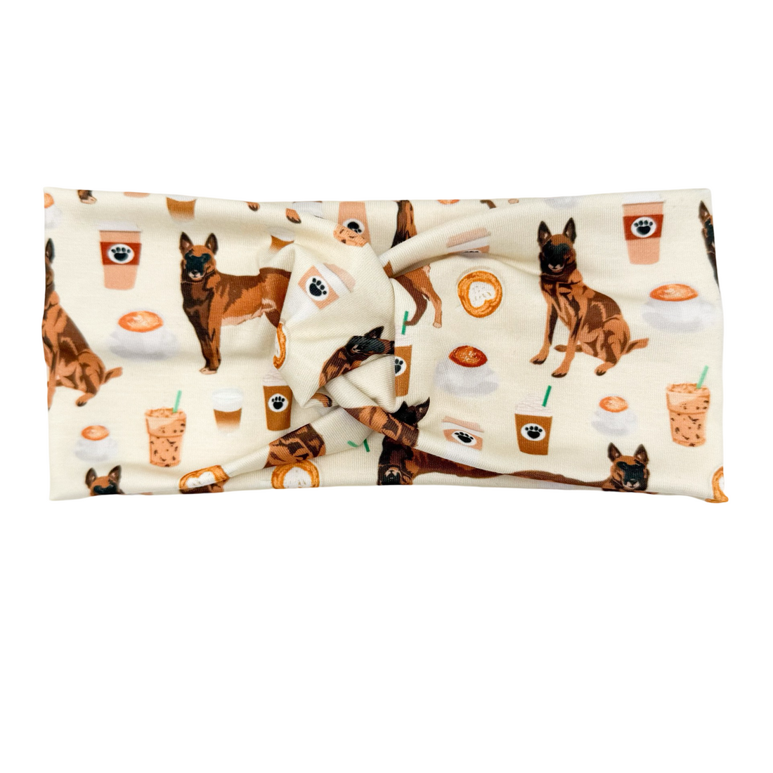 Belgian Malinois Dogs &amp; Coffee Headband