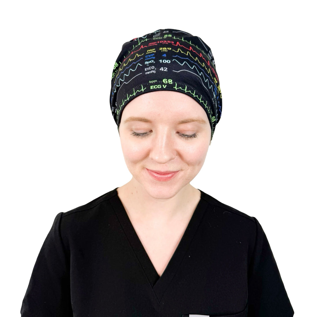 Hemodynamics Monitor - Soft Ponytail Scrub Cap